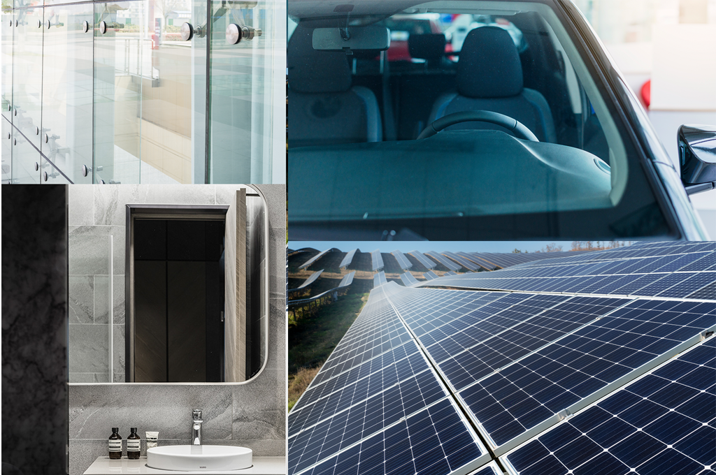 کاربردهای نانوپوشش در شیشه ساختمان، شیشه خودرو، پنل خورشیدی، سطوح بهداشتی و تجهیزات صنعتی